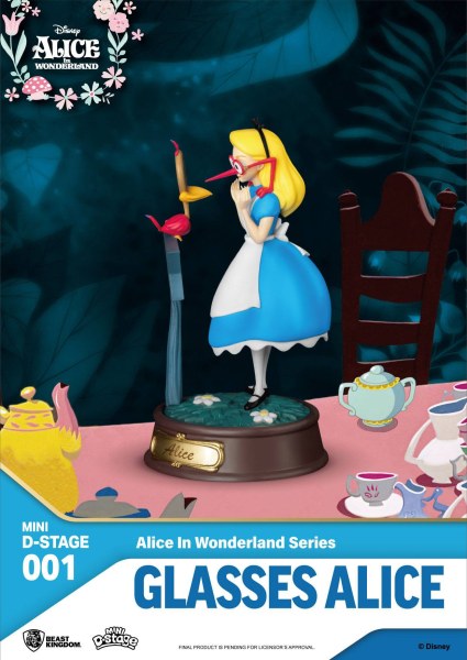PAKKET 6 MINIBEELDJES ALICE IN WONDERLAND - MINI DISNEY D-STAGE