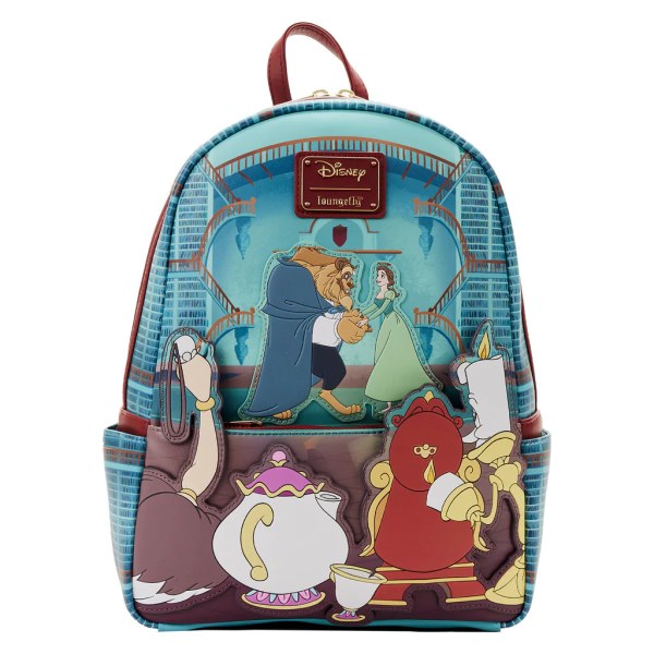 MINI RUGZAK SCHOONHEID EN HET BEEST BIBLIOTHEEK SCÈNE - DISNEY LOUNGEFLY
