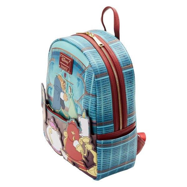 MINI RUGZAK SCHOONHEID EN HET BEEST BIBLIOTHEEK SCÈNE - DISNEY LOUNGEFLY