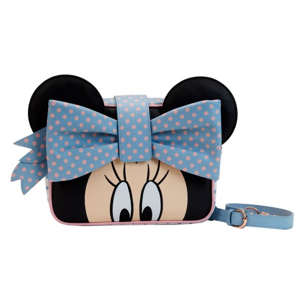 MINNIE PASTEL COLOR BLOCK STIPS SCHOUDEDTASSEN - DISNEY LOUNGEFLY