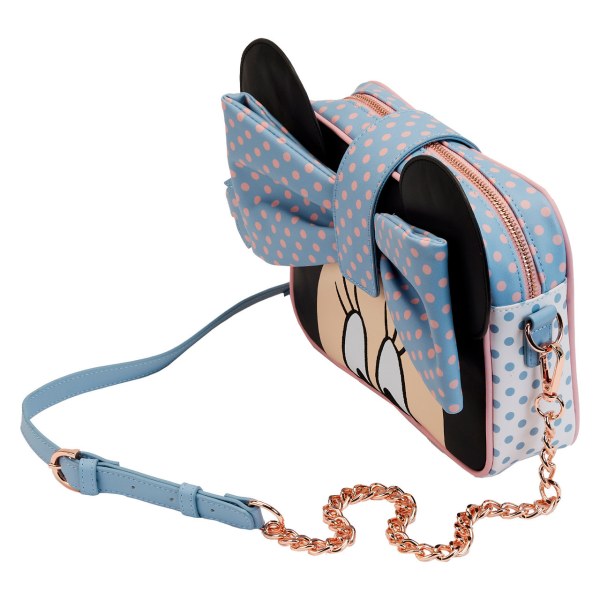 MINNIE PASTEL COLOR BLOCK STIPS SCHOUDEDTASSEN - DISNEY LOUNGEFLY