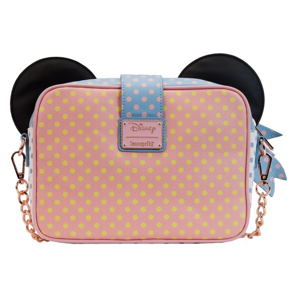 MINNIE PASTEL COLOR BLOCK STIPS SCHOUDEDTASSEN - DISNEY LOUNGEFLY