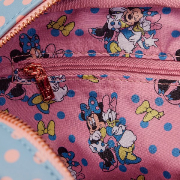 MINNIE PASTEL COLOR BLOCK STIPS SCHOUDEDTASSEN - DISNEY LOUNGEFLY