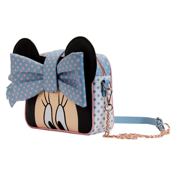 MINNIE PASTEL COLOR BLOCK STIPS SCHOUDEDTASSEN - DISNEY LOUNGEFLY