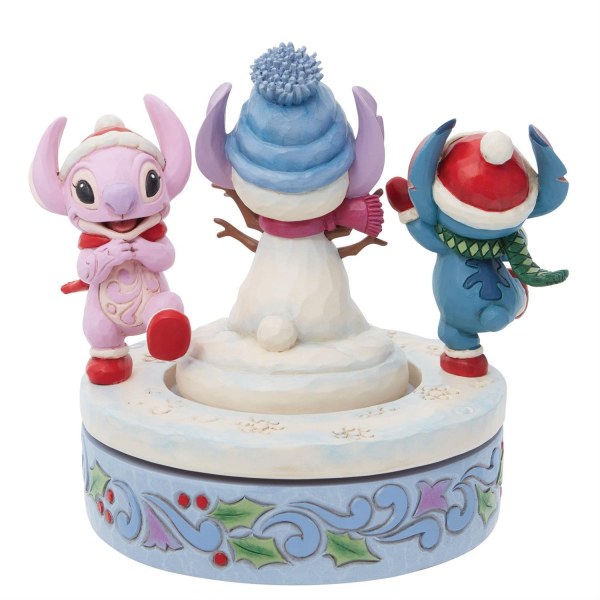 STITCH & ANGEL BOUWEN EEN DRAAIENDE SNEEUWPOP - DISNEY TRADITIONS