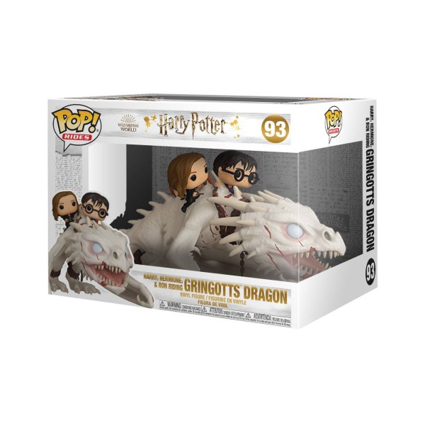 FUNKO POP! RIDES 93 - HARRY POTTER - HERMIONE, HARRY EN RON OP DE GRINGOTTS DRAAK