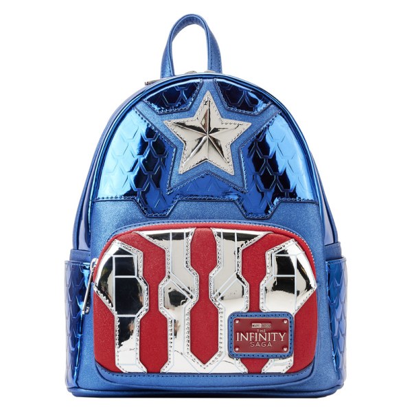 CAPTAIN AMERICA METALLIC COSPAY MINI RUGZAK - DISNEY LOUNGEFLY
