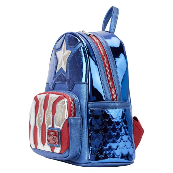 CAPTAIN AMERICA METALLIC COSPAY MINI RUGZAK - DISNEY LOUNGEFLY