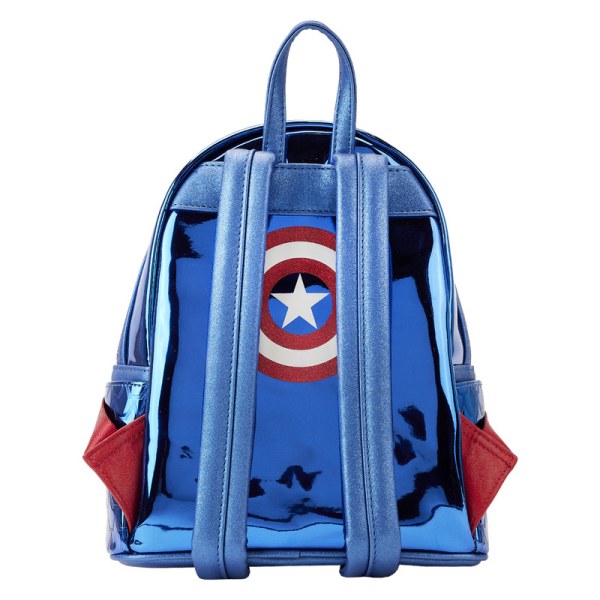 CAPTAIN AMERICA METALLIC COSPAY MINI RUGZAK - DISNEY LOUNGEFLY