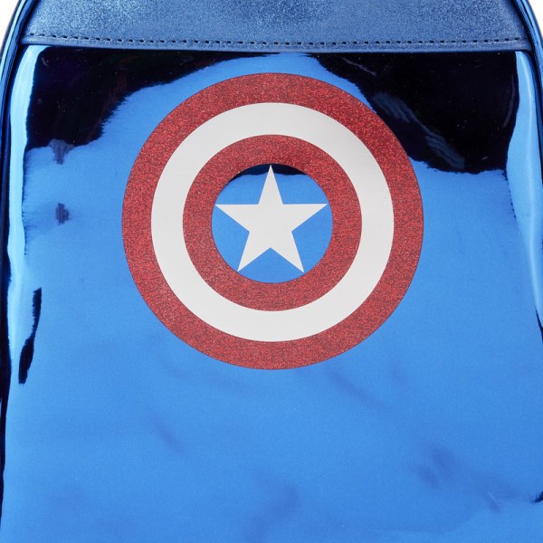 CAPTAIN AMERICA METALLIC COSPAY MINI RUGZAK - DISNEY LOUNGEFLY
