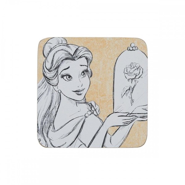 Set van 4 Belle Coasters - Belle en het Beest - DISNEY ENCHANTING