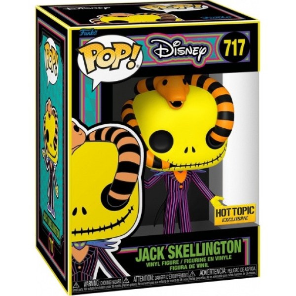 FUNKO POP! 717 - JACK MET EEN SLANG (BLACKLIGHT) - DE NIGHTMARE BEFORE CHRISTMAS